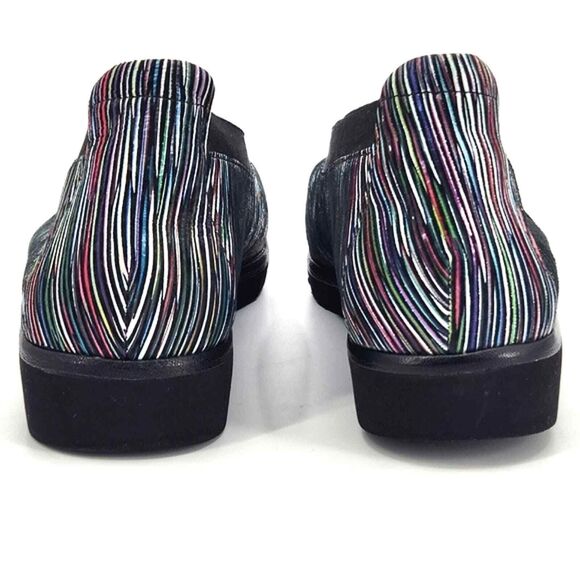 Nurture Kizzie Leather Multi-Color Striped Wedge Slip-On Shoes Womens Size 9 - Picture 7 of 9